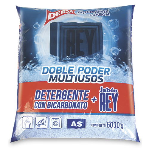 Detergente As Bicarbonato + Jabón Rey Multiusos 6000g