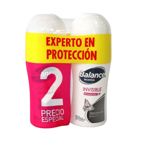 Desodorante Invisible Women Balance x 50ml x 2u