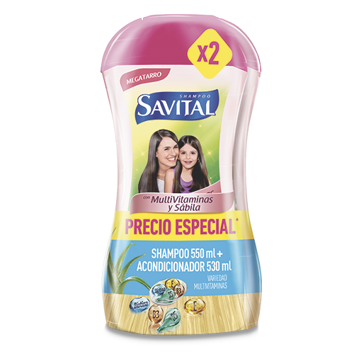 Shampoo Savital Multivitaminas 550ml+Acondicionador 530ml