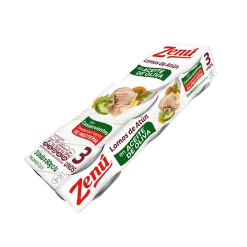 Lomos De Atun En Aceite De Oliva Zenu 80gx3u