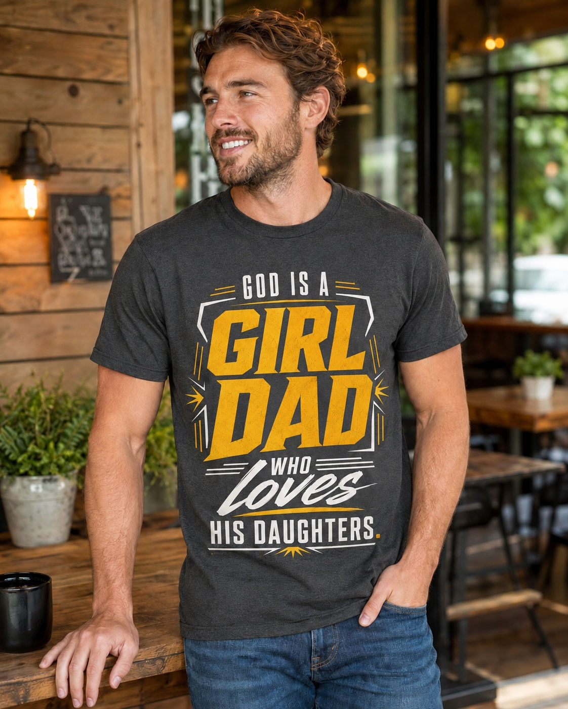 Bold Love T-shirt (Golden Yellow) | Father's Love Collection