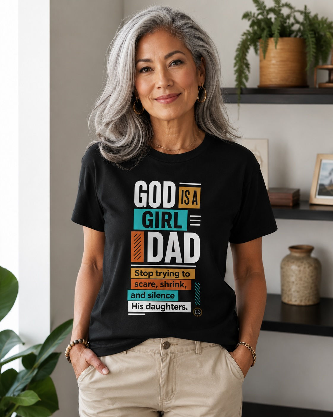 Girl Dad Statement Tee | Stop Silencing His Daughters (Dark)