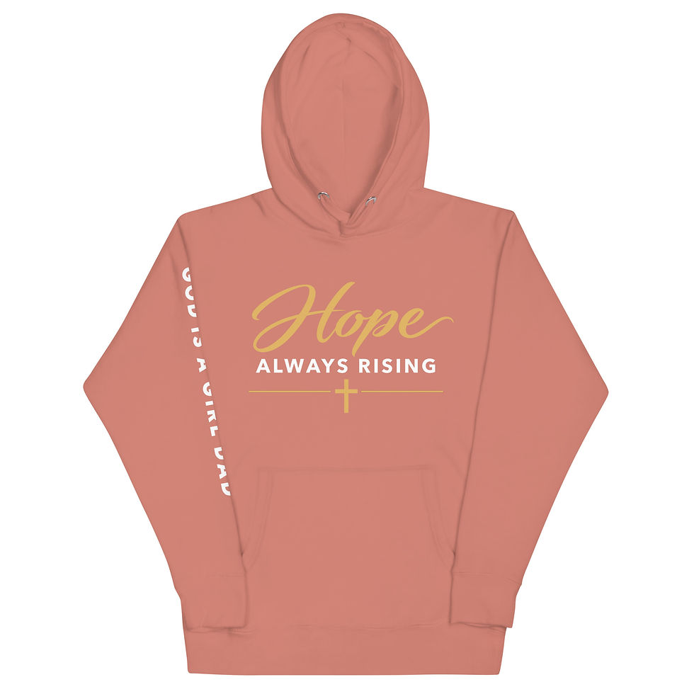 Thumbnail: “Hope Always Rising” Unisex Hoodie (dc) | 1 Corinthians 13 Collection