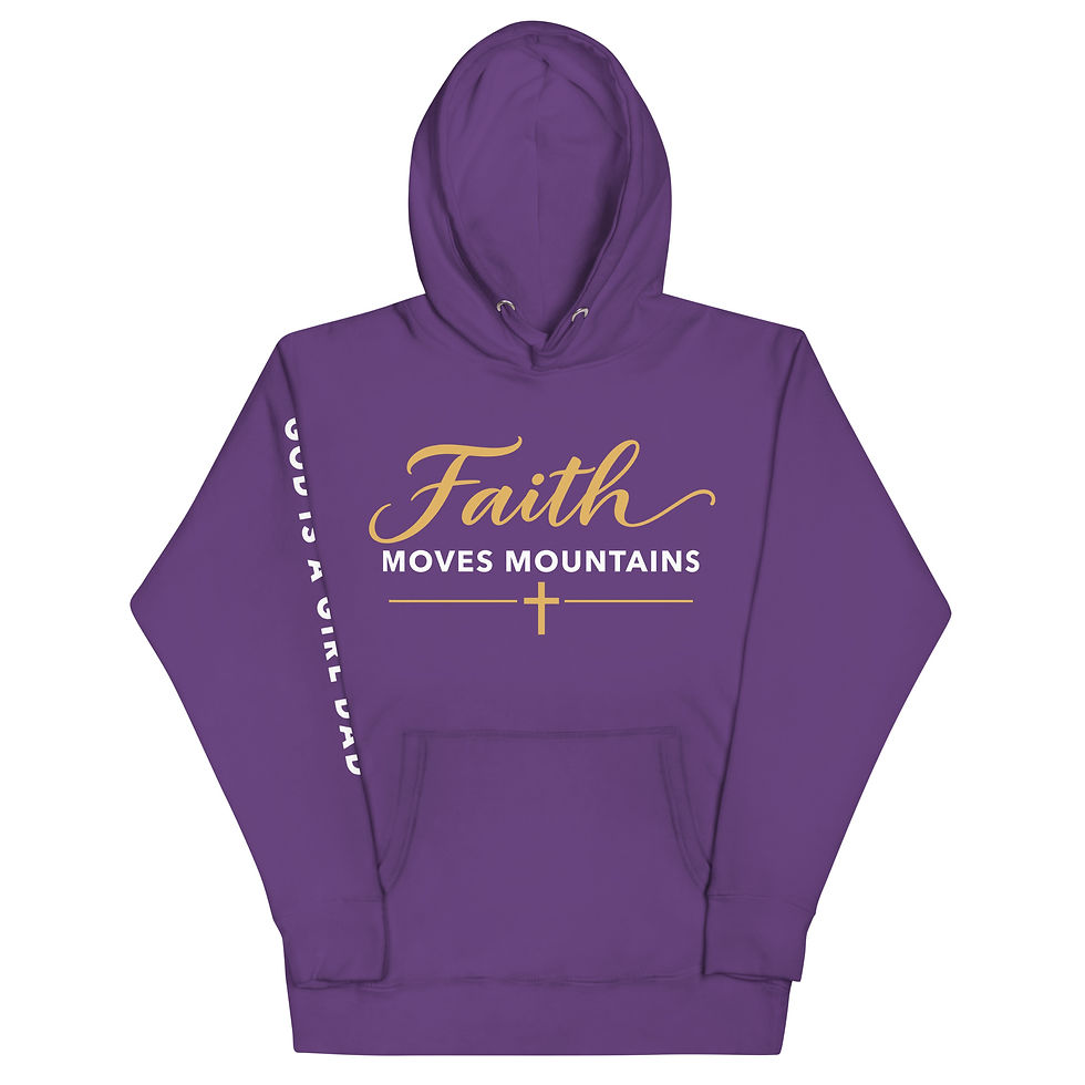 Thumbnail: “Faith Moves Mountains” Unisex Hoodie (dc) | 1 Corinthians 13 Collection