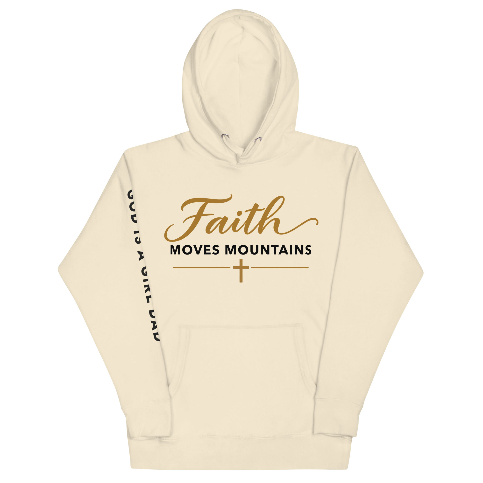 “Faith Moves Mountains” Unisex Hoodie (lc) | 1 Corinthians 13 Collection