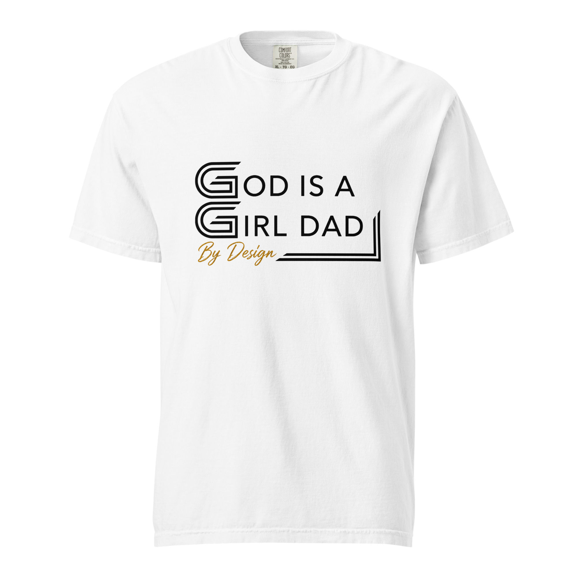 God is a Girl Dad By Design - Lines Tee (Light)
