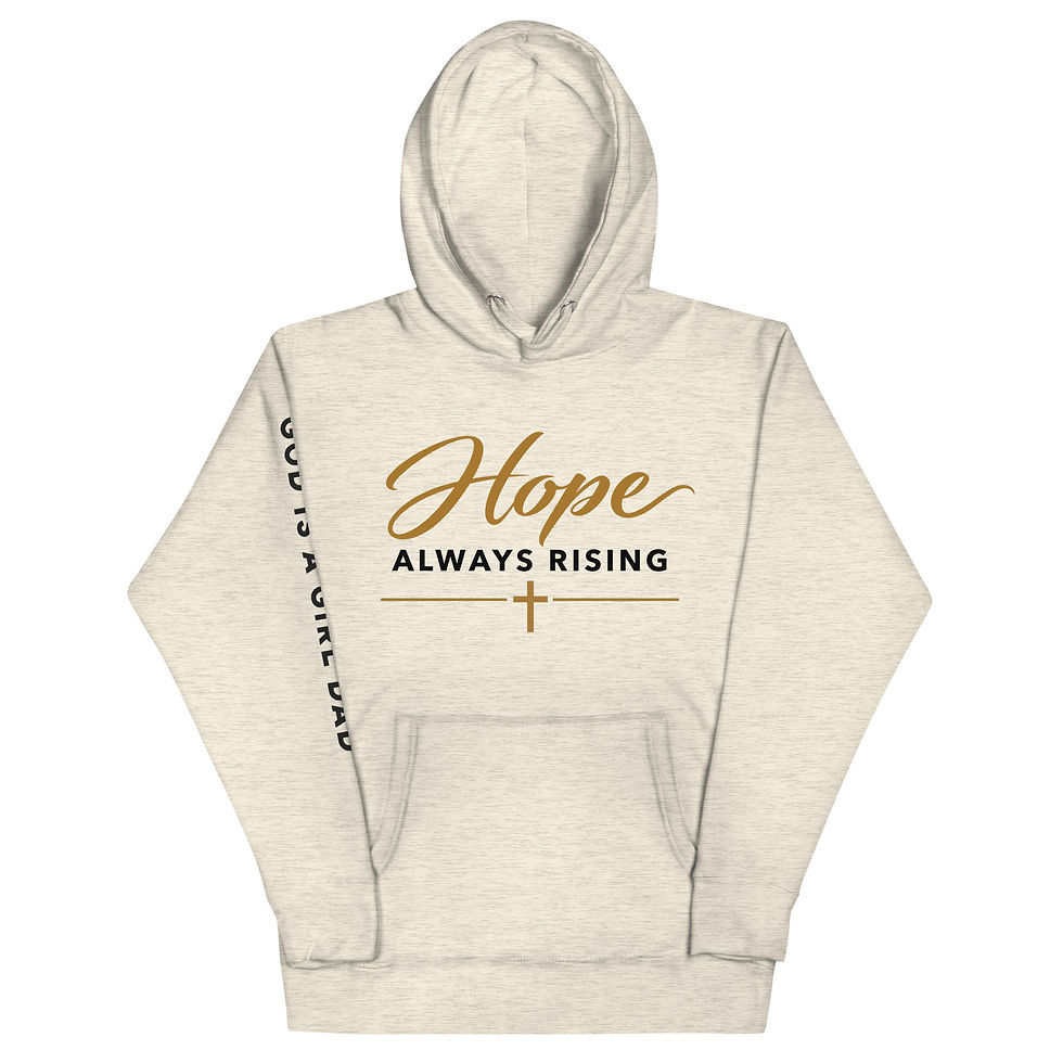 Thumbnail: “Hope Always Rising” Unisex Hoodie (lc) | 1 Corinthians 13 Collection