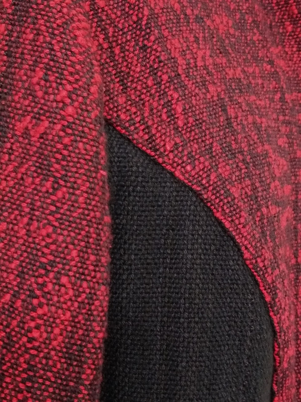 Thumbnail: Red and Black Diagonal Block coat