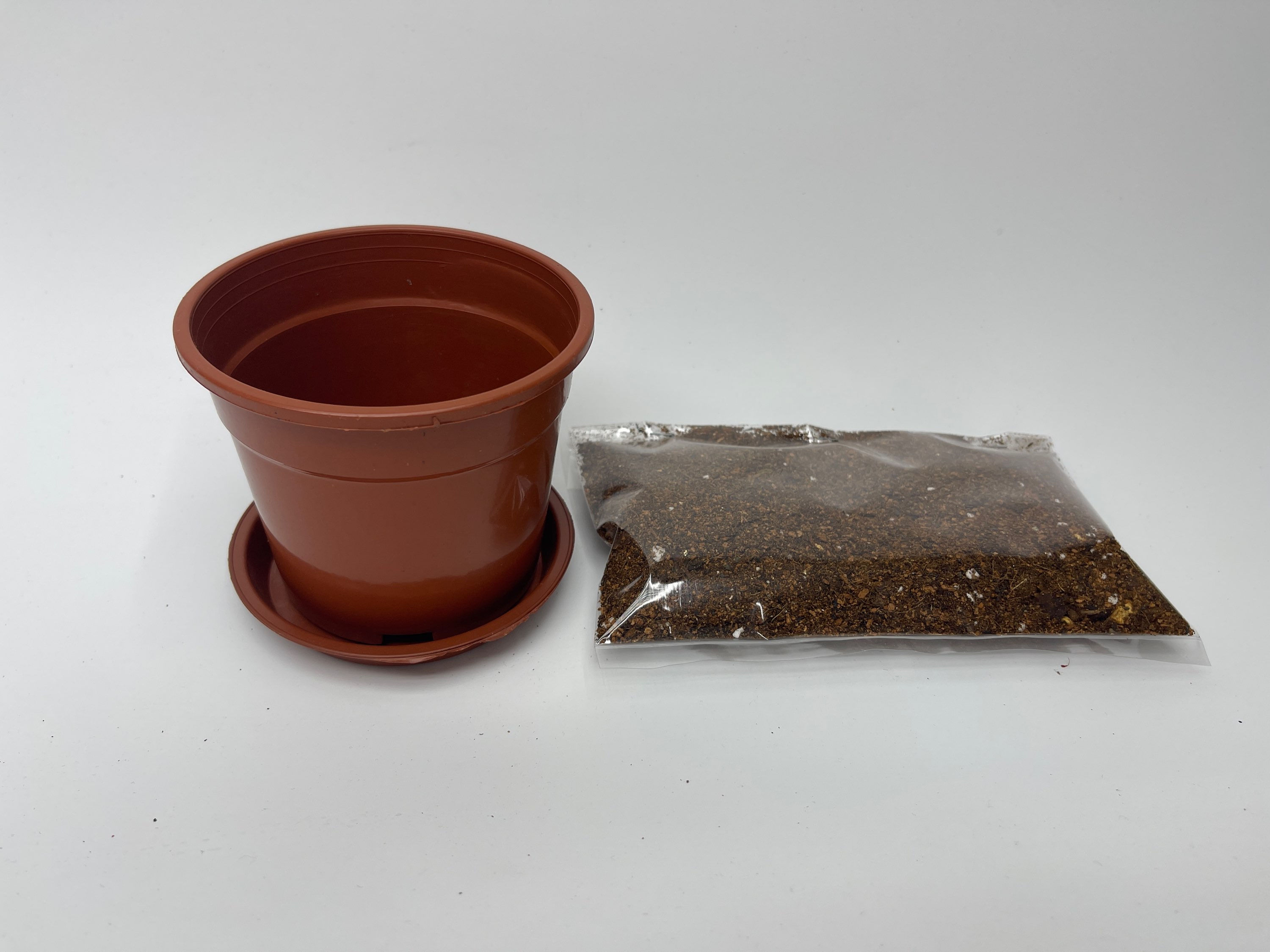 4吋花盆連盆底-配土