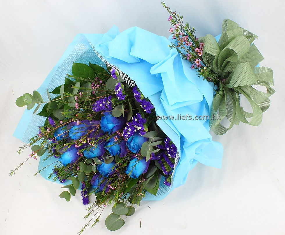 11支-藍玫瑰-花束-32