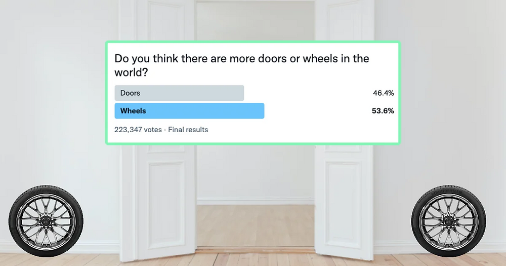 A VERY IMPORTANT DISCUSSION Are there more Doors or Wheels in the world?