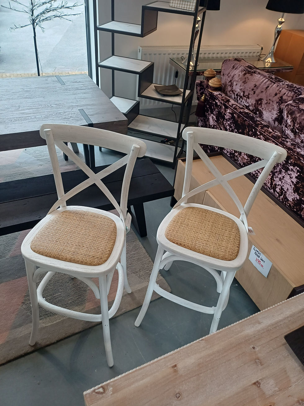 Thumbnail: LA REDFIVE SHELVED UNIT  WITH DOORSOUT CAFE BAR STOOLS (Pair of Stools)