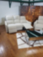 Thumbnail: RICHMOND Natural Mix Cross Weave Fabric Power Reclining 3 Seater & 2 Seater Sofa