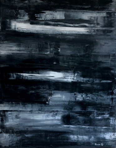 Original Abstract Art On Canvas 60"x48"