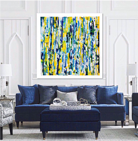 Large Abstract Painting In The Room