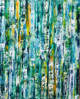 Original Abstract Art On Canvas 60"x48"