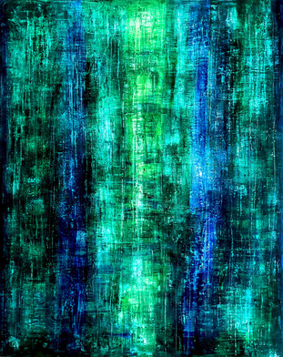 Original Abstract Art On Canvas 60"x48"