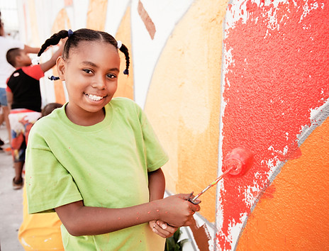Children Painting Wall