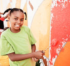 Children Painting Wall