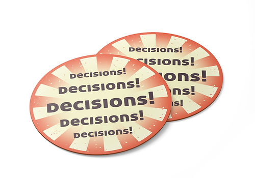 Decisions print design mockup Keren Beinish