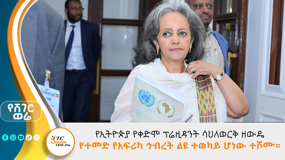 የኢትዮጵያ የቀድሞ ፕሬዚዳንት ሳህለወርቅ ዘውዴ የተመድ የአፍሪካ ኅብረት ልዩ ተወካይ ሆነው ተሾሙ።