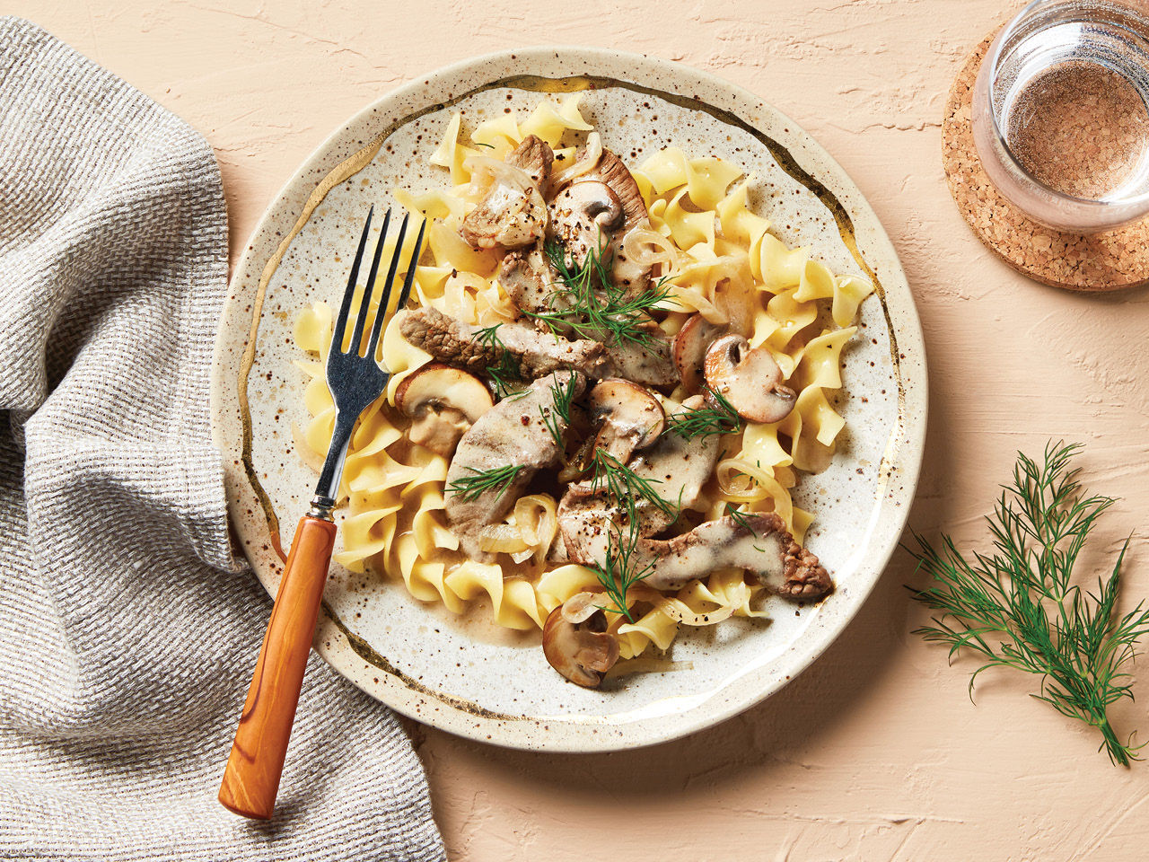 Stroganoff Steaks with Noodles