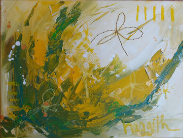 starry night, embroidery, vincent's palette, falling flowers