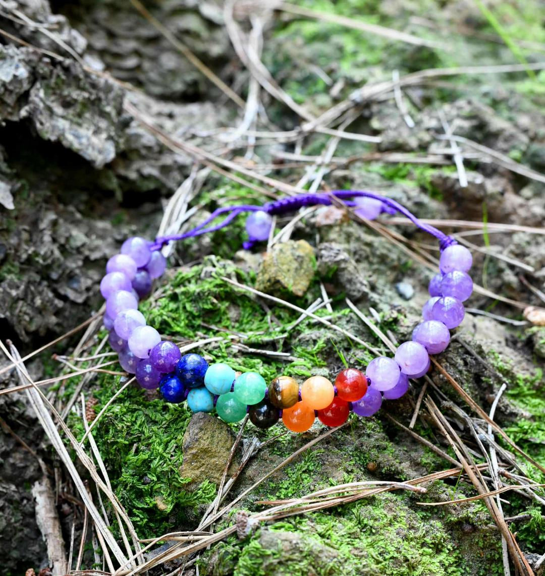 Double chakra bracelet - Amethyst