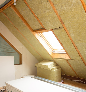 House attic insulation and renovation. Drywall construction.jpg
