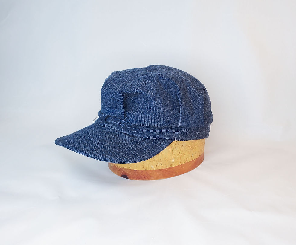 The Navi Cap, 1860 reproduction baseball cap in vintage denim