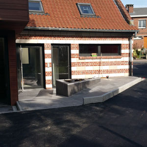 Rénovation entrée cabinet médical Hem architecte BCA