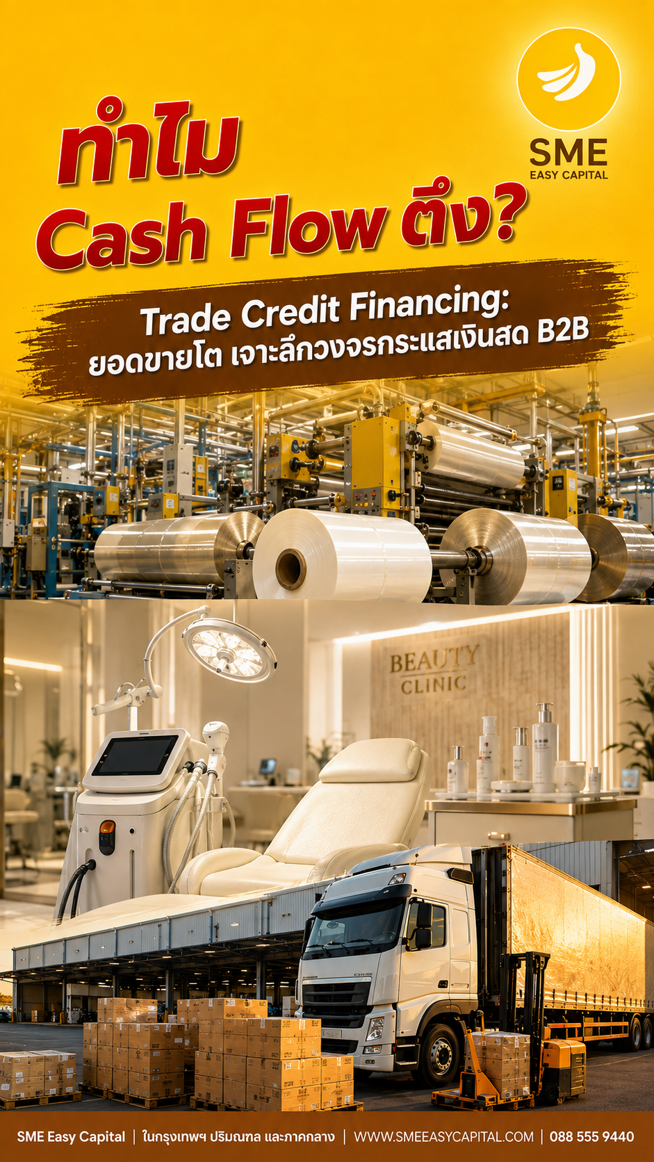 Trade Credit Financing: ยอดขายโต แต่ทำไม Cash Flow ตึง? เจาะลึกวงจรกระแสเงินสด B2B | SMEEasyCapital #เงินทุนหมุนเวียนธุรกิจ