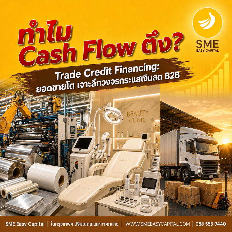Trade Credit Financing: ยอดขายโต แต่ทำไม Cash Flow ตึง? เจาะลึกวงจรกระแสเงินสด B2B | SMEEasyCapital #เงินทุนหมุนเวียนธุรกิจ