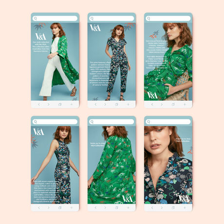 People Tree x V&A Japenese inspired collaboration promoted through Instagram stories