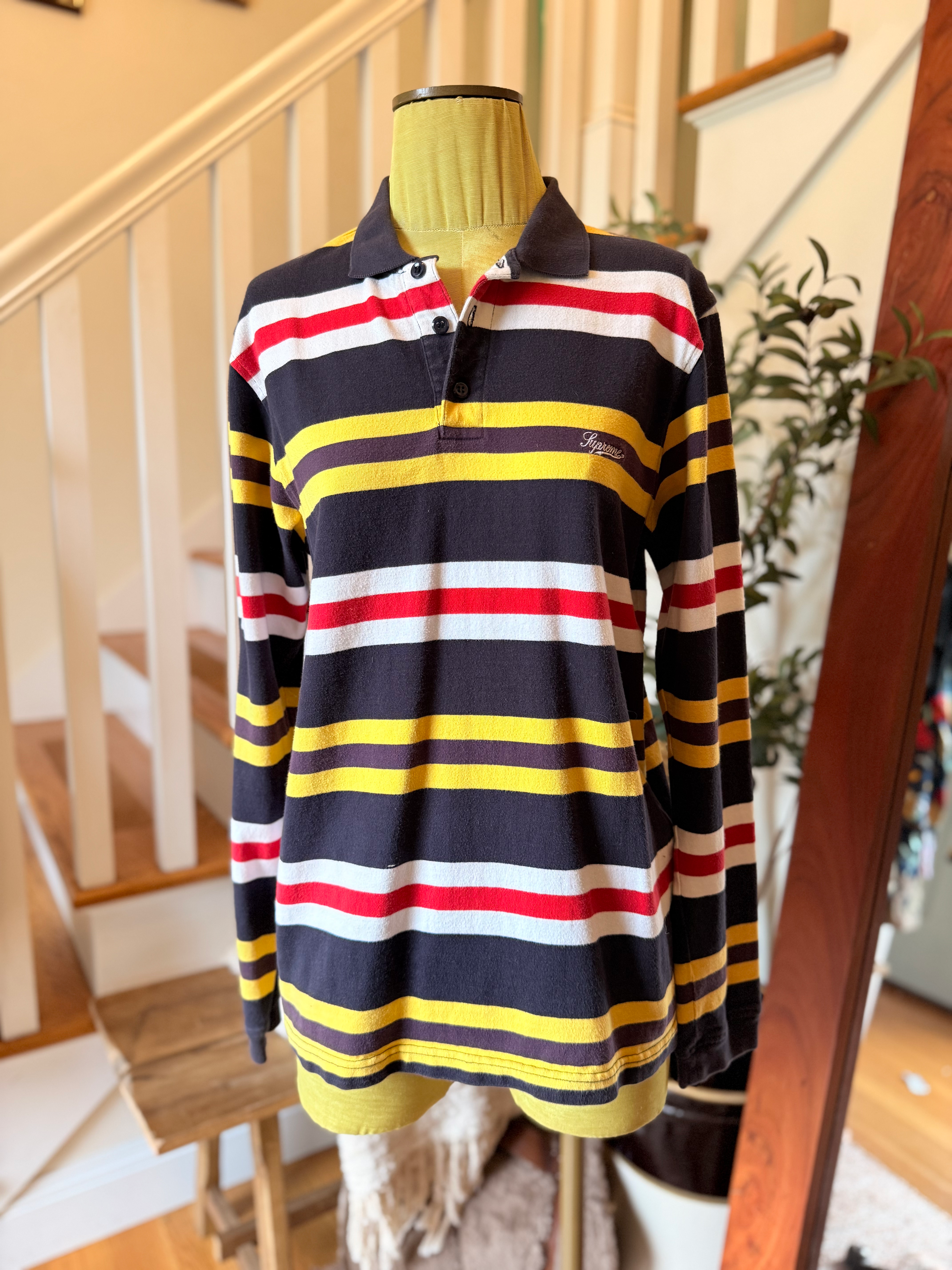 Supreme Striped Rugby Long Sleeve