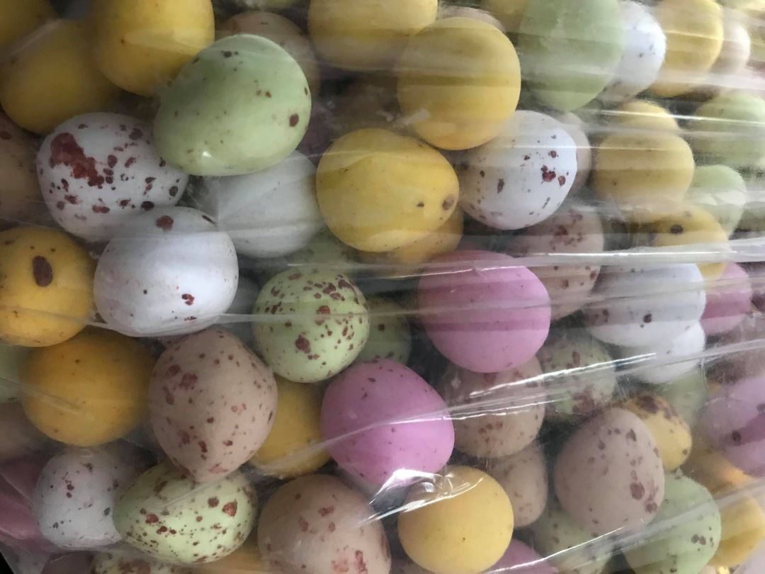 sugar-coated chocolate eggs