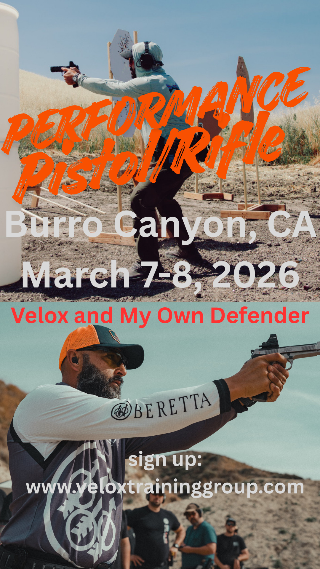 Performance Pistol/Rifle W/MOD- Mar. 7-8, 2026- Burro Canyon, CA