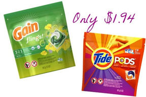 Tide Pods or Gain Flings just $1.94 at CVS starting 1/18/2015