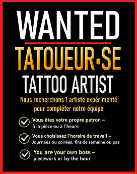 Tattoo artist rechercher wanted