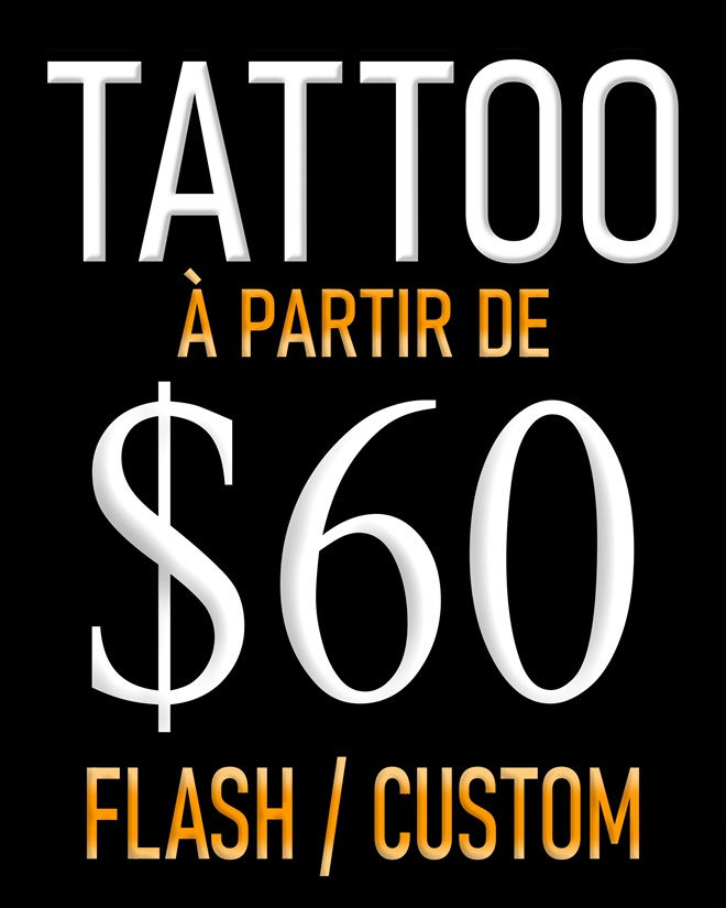 Tattoo Sherbrooke price prix