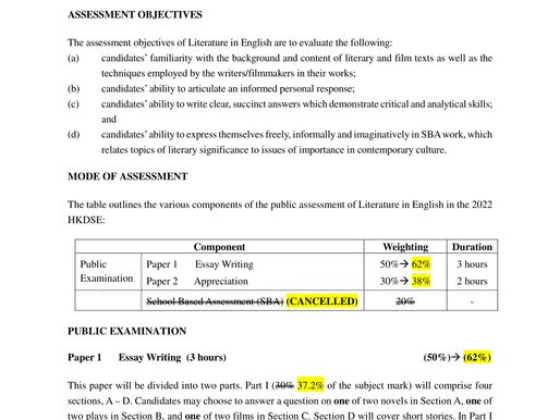 2022 ASSESSMENT FRAMEWORK