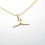 Thumbnail: 18ct Gold Charm Pendant Mermaid Tail Whale Tail Pendant with Chain