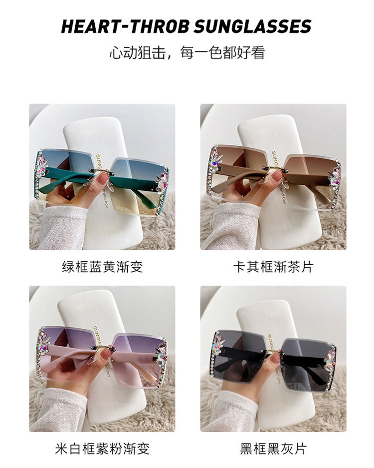 Miniaturbild: 2024 Luxury Vintage Sunglasses Branded Custom logo Eyewear Shades Oversized Fema