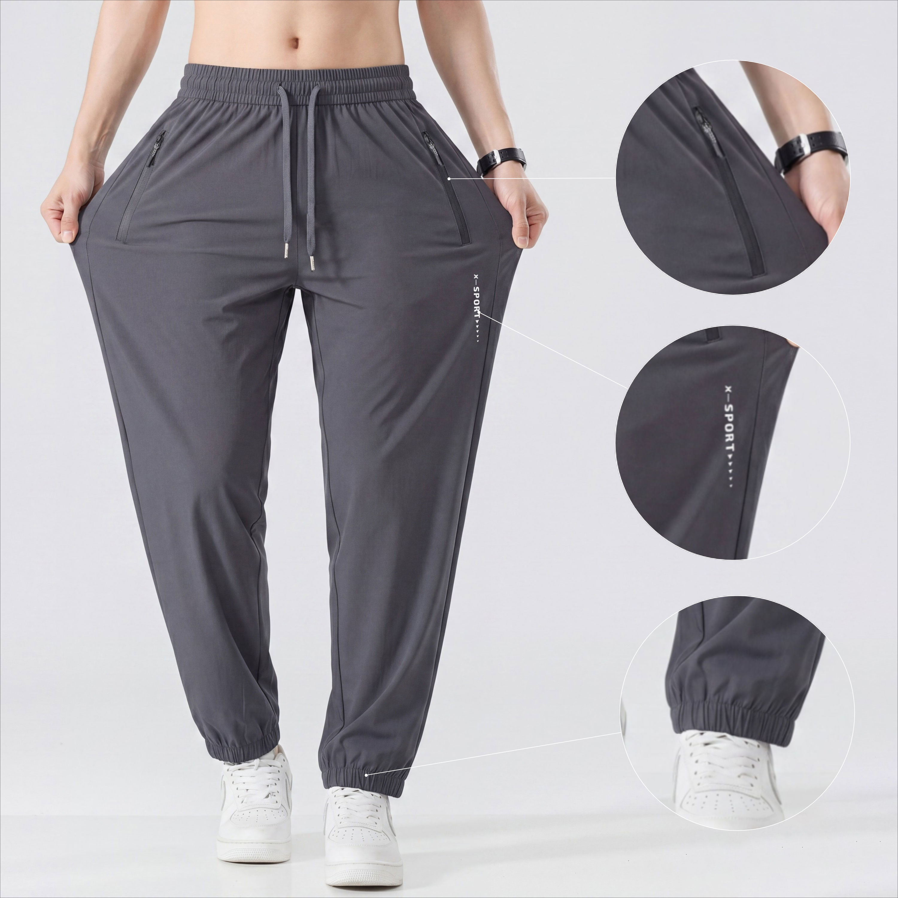 2026 Neue Herren Freizeithose mit Kordelzug und Knöchelbündchen, Kühles Gefü