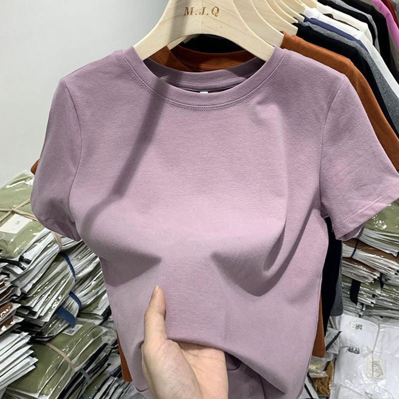 Miniaturbild: Frauen T-Shirt Mädchen T-Shirt Frau Kleidung Tops Baumwolle T-Shirt weibliche K