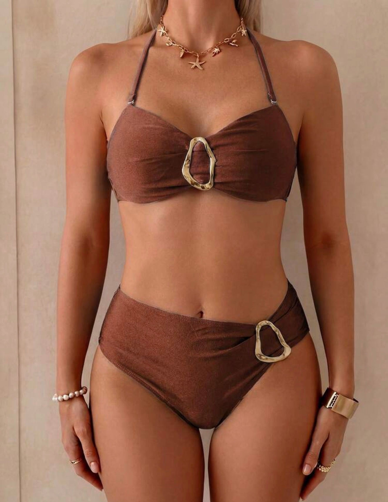 Becky brown bikini
