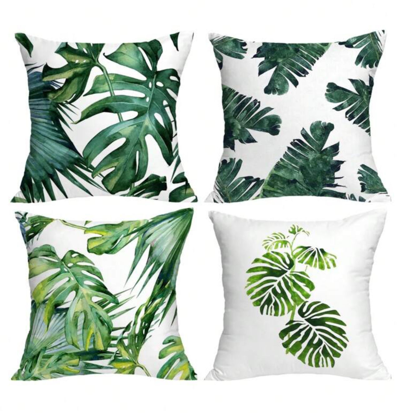 Leaf cushion covers only set -4