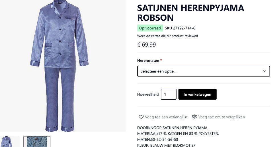 satijnen heren pyjama robson