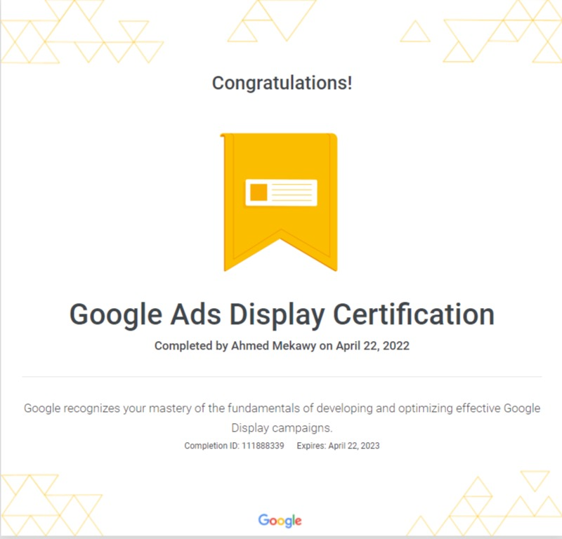 Google Ads Display Certification   Google