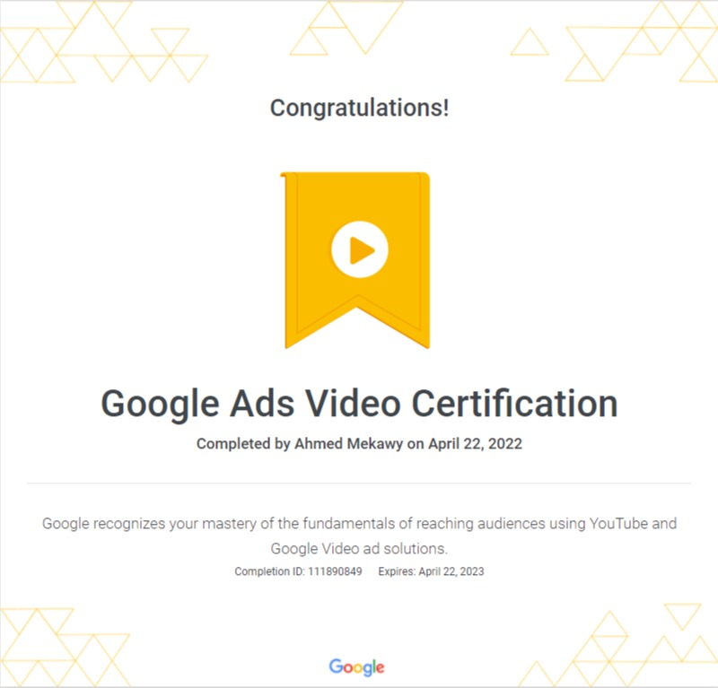 Google Ads Video Certification   Google